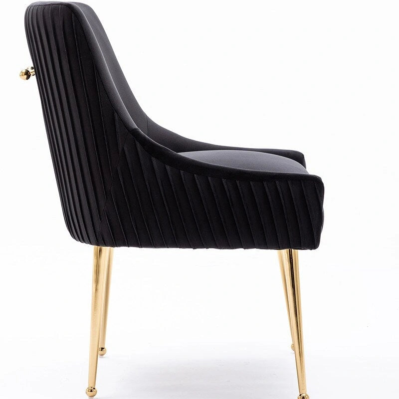 Modern Glam Tufted Velvet Upholstered Dining Chair