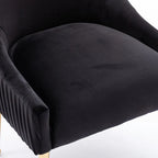 Modern Glam Tufted Velvet Upholstered Dining Chair