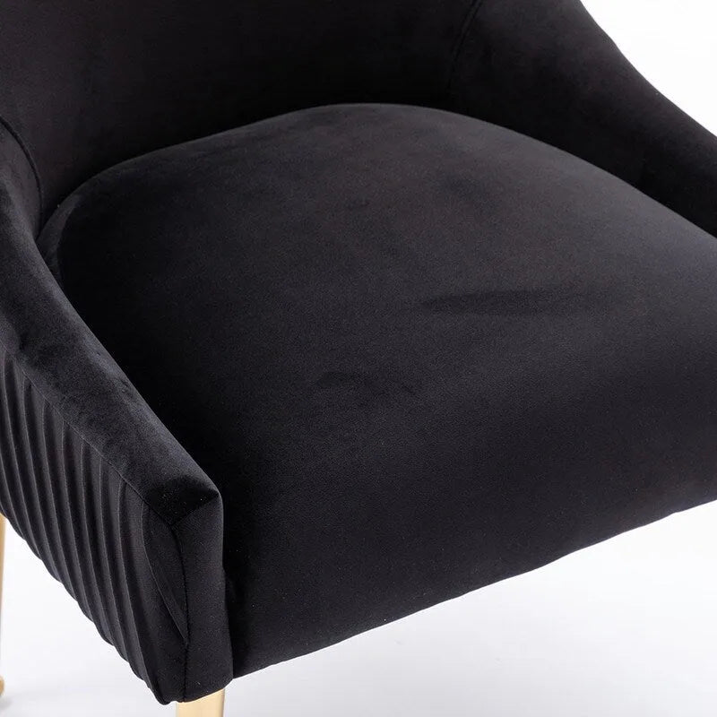 Modern Glam Tufted Velvet Upholstered Dining Chair