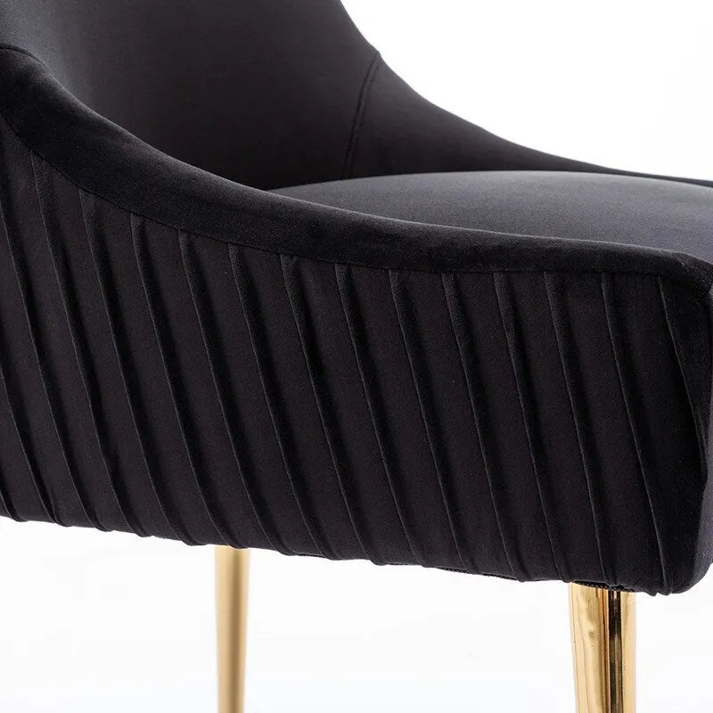 Modern Glam Tufted Velvet Upholstered Dining Chair