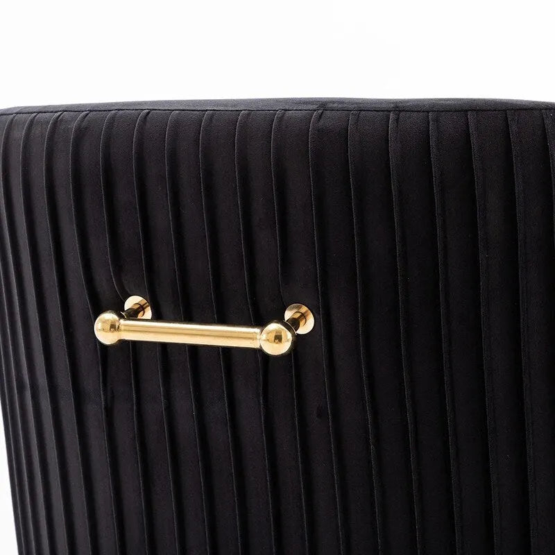 Modern Glam Tufted Velvet Upholstered Dining Chair