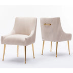 Modern Glam Tufted Velvet Upholstered Dining Chair