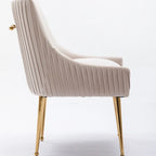 Modern Glam Tufted Velvet Upholstered Dining Chair