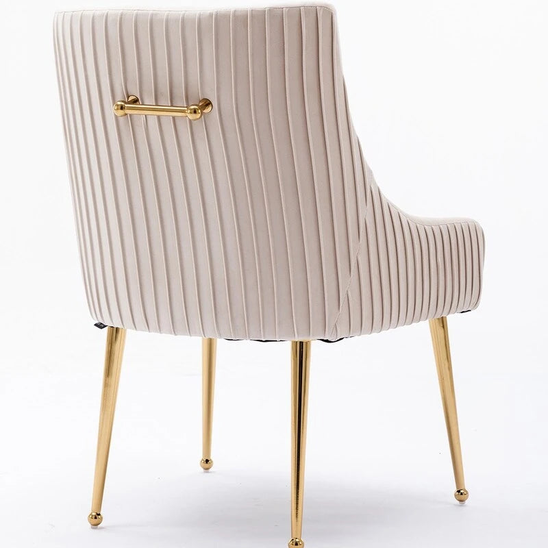 Modern Glam Tufted Velvet Upholstered Dining Chair