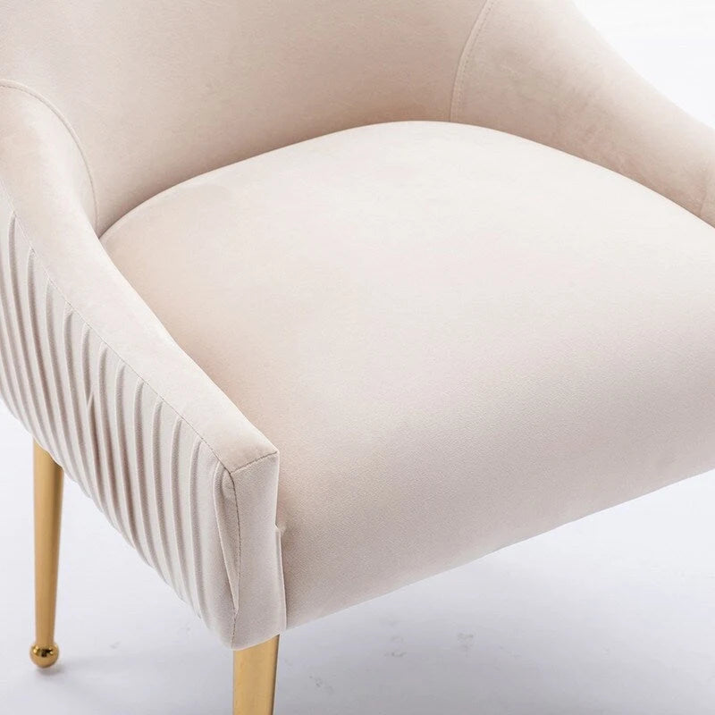 Modern Glam Tufted Velvet Upholstered Dining Chair