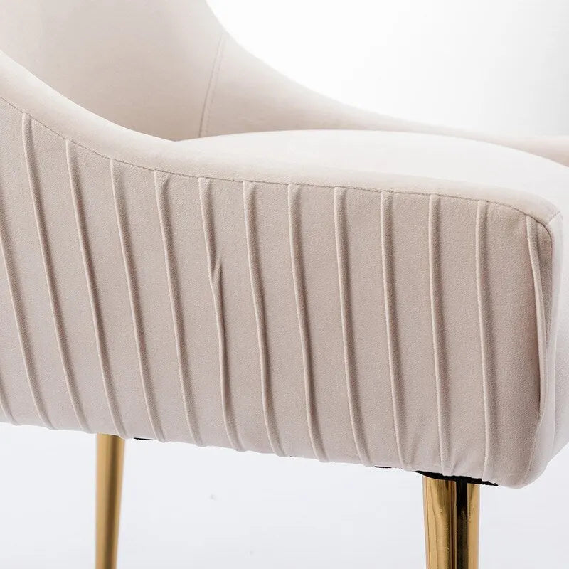 Modern Glam Tufted Velvet Upholstered Dining Chair