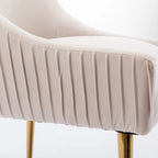 Modern Glam Tufted Velvet Upholstered Dining Chair