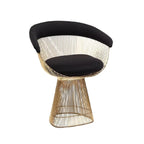 Modern Dining Chair with Stainless Steel Frame and Wool-Blend Upholstery