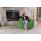 4-Foot Memory Foam Bean Bag Chair with Removable Cover