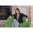 4-Foot Memory Foam Bean Bag Chair with Removable Cover
