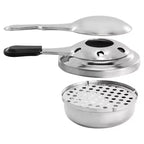 MegaChef Enameled Cast Iron 10 Piece Fondue Pot Set with Serving Forks in Green