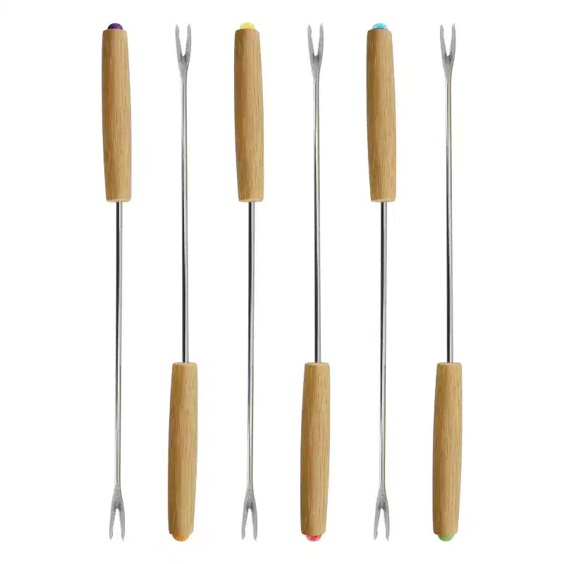 MegaChef Enameled Cast Iron 10 Piece Fondue Pot Set with Serving Forks in Green