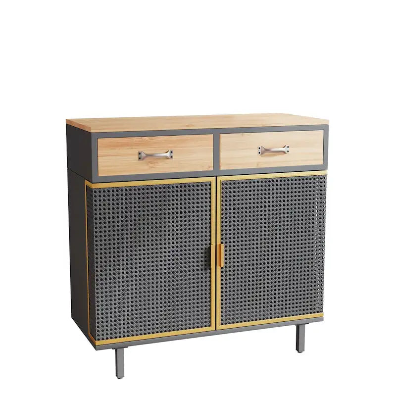 Modern Freestanding Sideboard Buffet Cabinet with Top Drawers