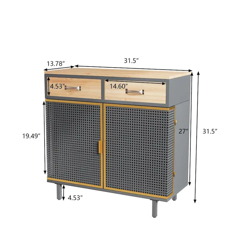 Modern Freestanding Sideboard Buffet Cabinet with Top Drawers