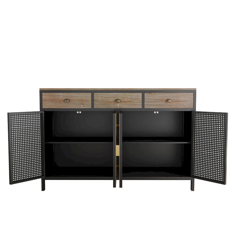 Modern Freestanding Sideboard Buffet Cabinet with Top Drawers