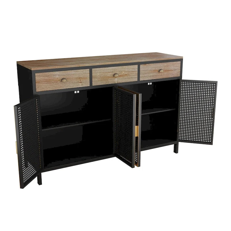 Modern Freestanding Sideboard Buffet Cabinet with Top Drawers