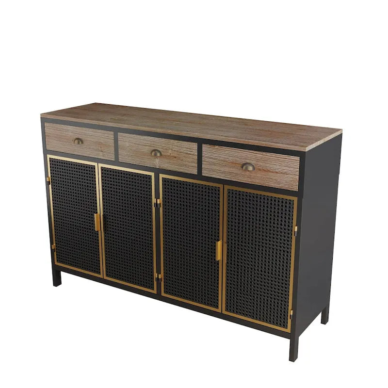 Modern Freestanding Sideboard Buffet Cabinet with Top Drawers