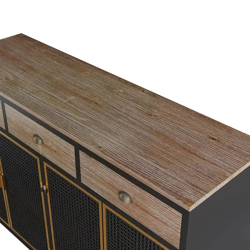 Modern Freestanding Sideboard Buffet Cabinet with Top Drawers