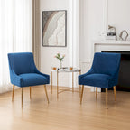Modern Glam Velvet Upholstered Armless Dining Side Chair