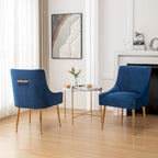 Modern Glam Velvet Upholstered Armless Dining Side Chair