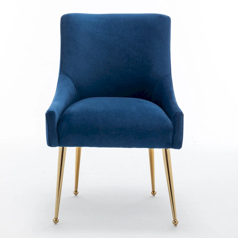 Modern Glam Velvet Upholstered Armless Dining Side Chair