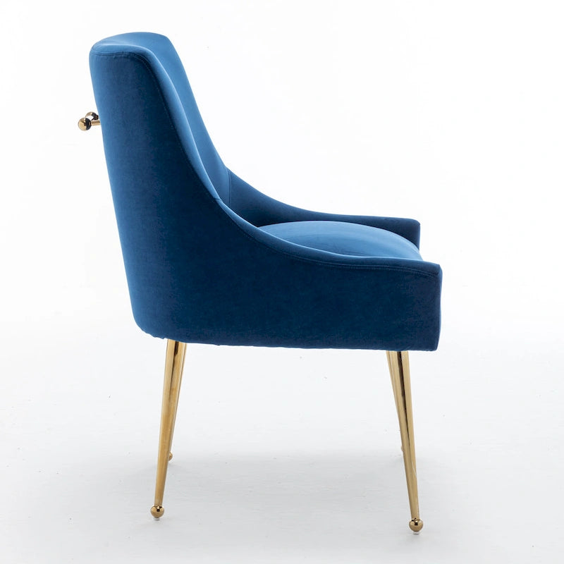 Modern Glam Velvet Upholstered Armless Dining Side Chair
