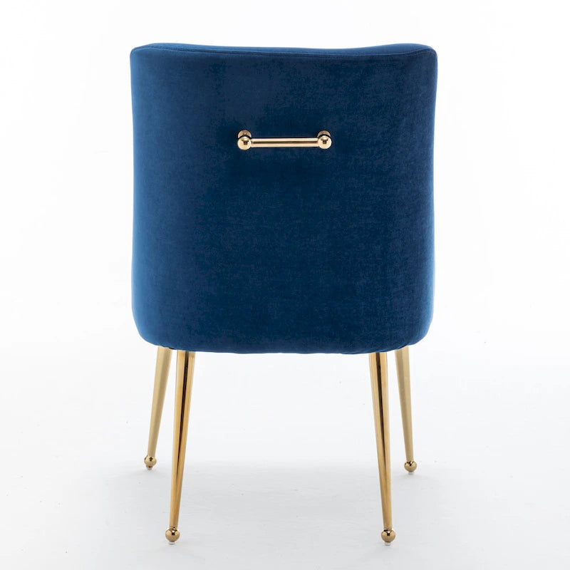 Modern Glam Velvet Upholstered Armless Dining Side Chair