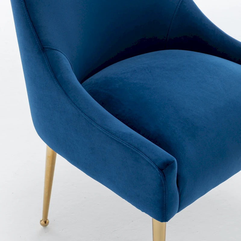 Modern Glam Velvet Upholstered Armless Dining Side Chair
