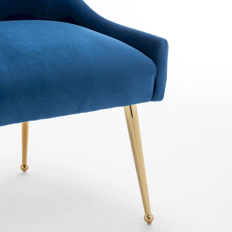 Modern Glam Velvet Upholstered Armless Dining Side Chair