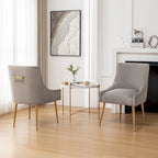 Modern Glam Velvet Upholstered Armless Dining Side Chair