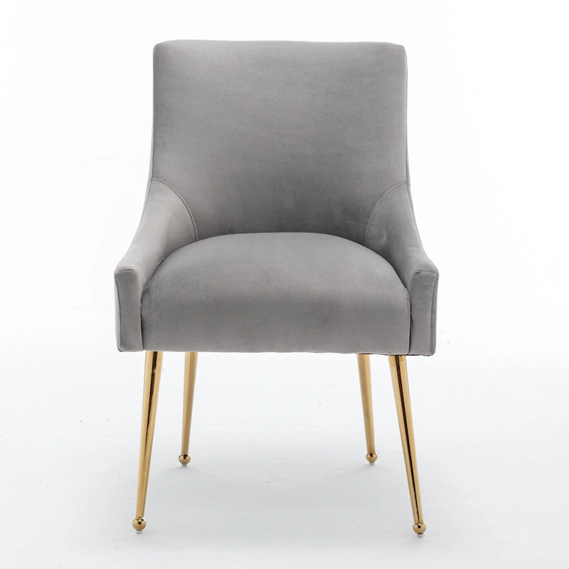 Modern Glam Velvet Upholstered Armless Dining Side Chair