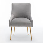 Modern Glam Velvet Upholstered Armless Dining Side Chair