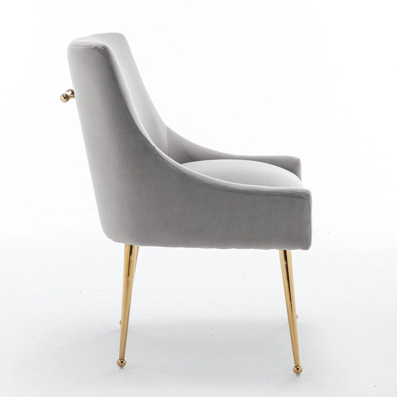 Modern Glam Velvet Upholstered Armless Dining Side Chair