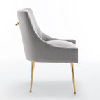 Modern Glam Velvet Upholstered Armless Dining Side Chair