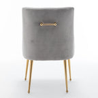 Modern Glam Velvet Upholstered Armless Dining Side Chair