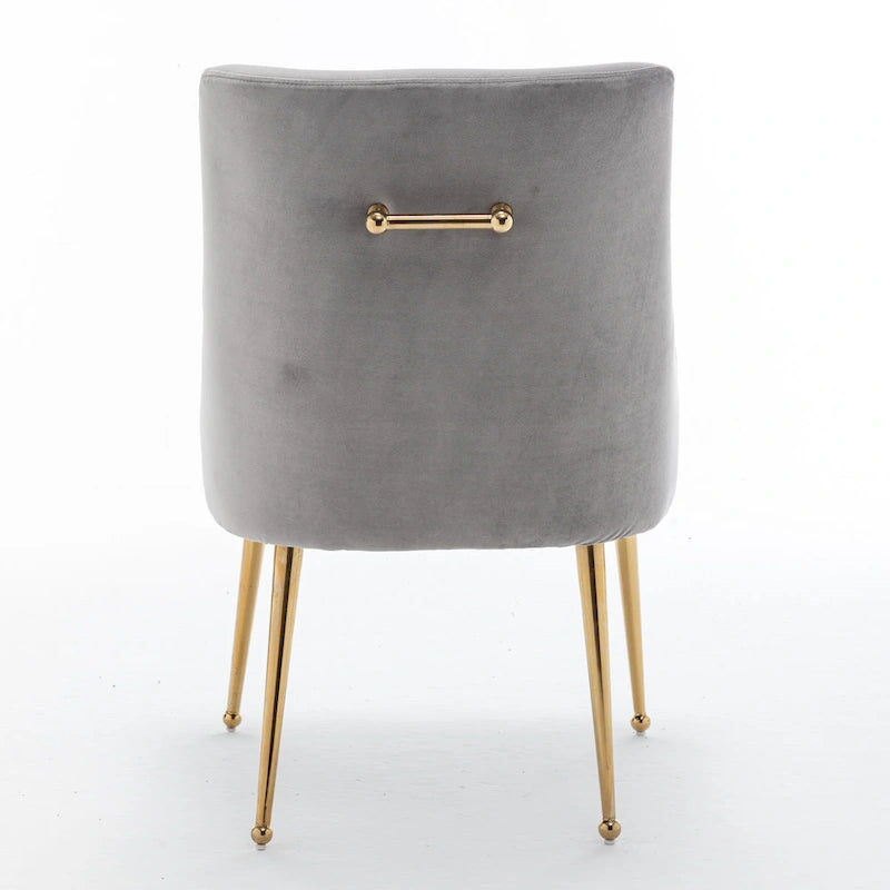 Modern Glam Velvet Upholstered Armless Dining Side Chair