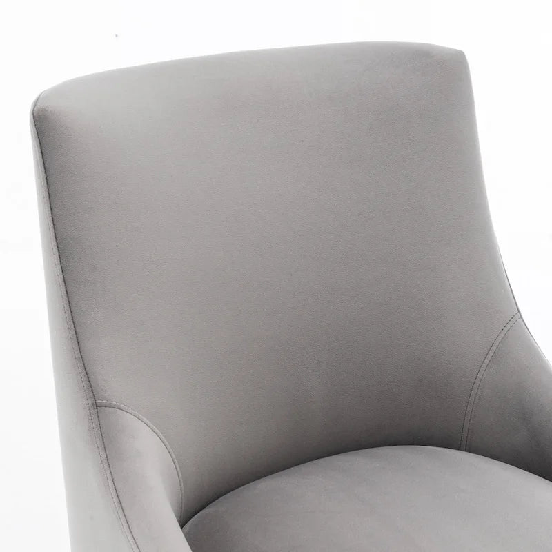 Modern Glam Velvet Upholstered Armless Dining Side Chair