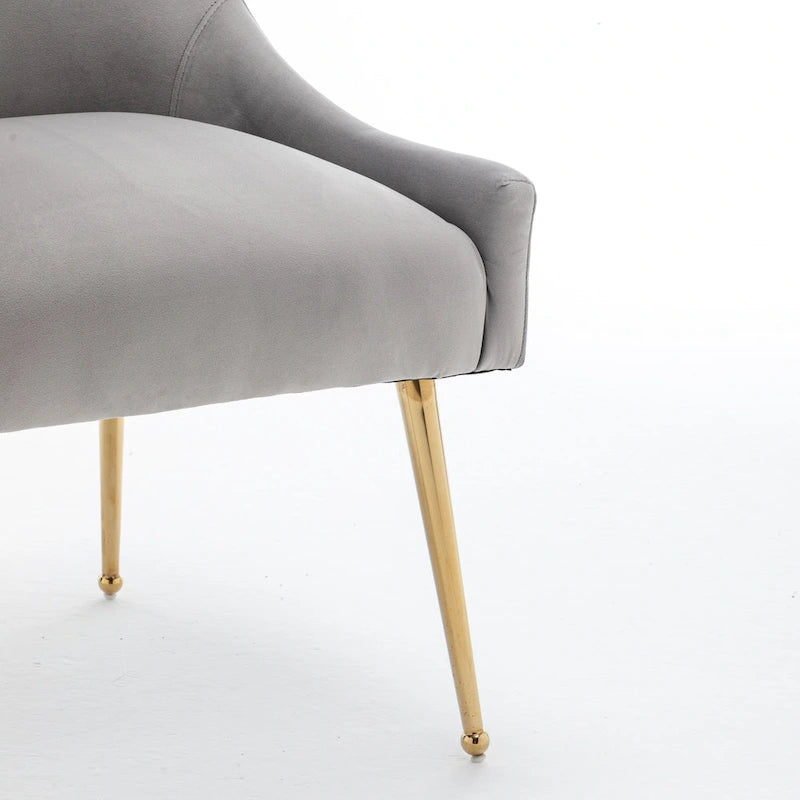 Modern Glam Velvet Upholstered Armless Dining Side Chair