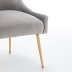 Modern Glam Velvet Upholstered Armless Dining Side Chair