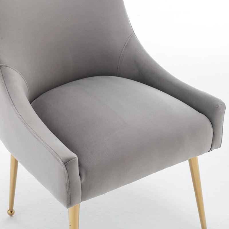 Modern Glam Velvet Upholstered Armless Dining Side Chair