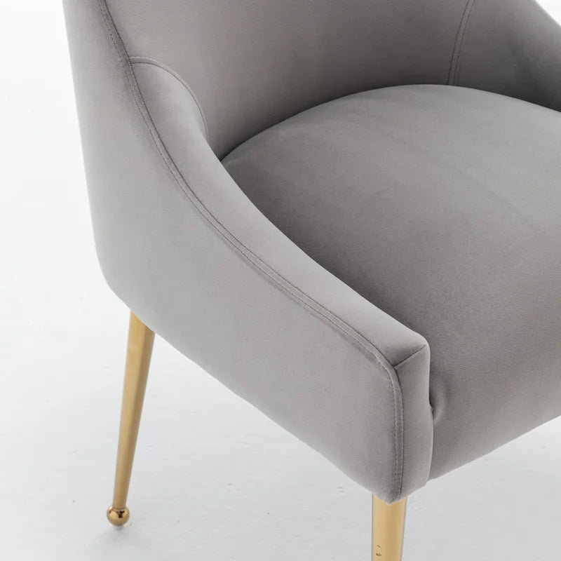 Modern Glam Velvet Upholstered Armless Dining Side Chair