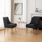 Modern Glam Velvet Upholstered Armless Dining Side Chair