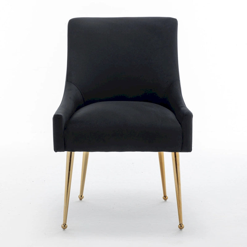 Modern Glam Velvet Upholstered Armless Dining Side Chair