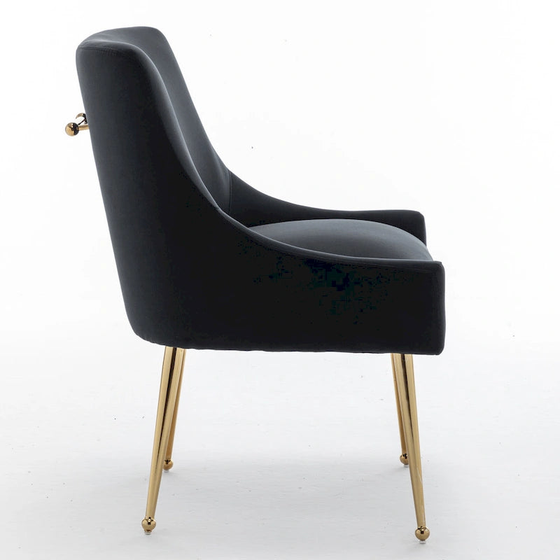 Modern Glam Velvet Upholstered Armless Dining Side Chair