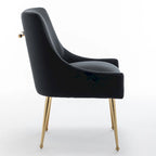 Modern Glam Velvet Upholstered Armless Dining Side Chair