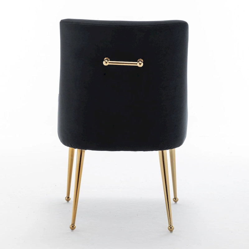 Modern Glam Velvet Upholstered Armless Dining Side Chair