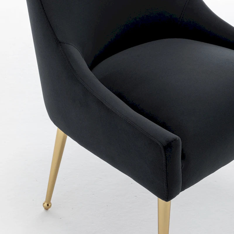 Modern Glam Velvet Upholstered Armless Dining Side Chair