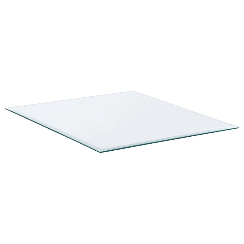 Rectangular Clear Tempered Glass Top Coffee Table