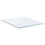 Rectangular Clear Tempered Glass Top Coffee Table