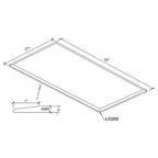 Rectangular Clear Tempered Glass Top Coffee Table